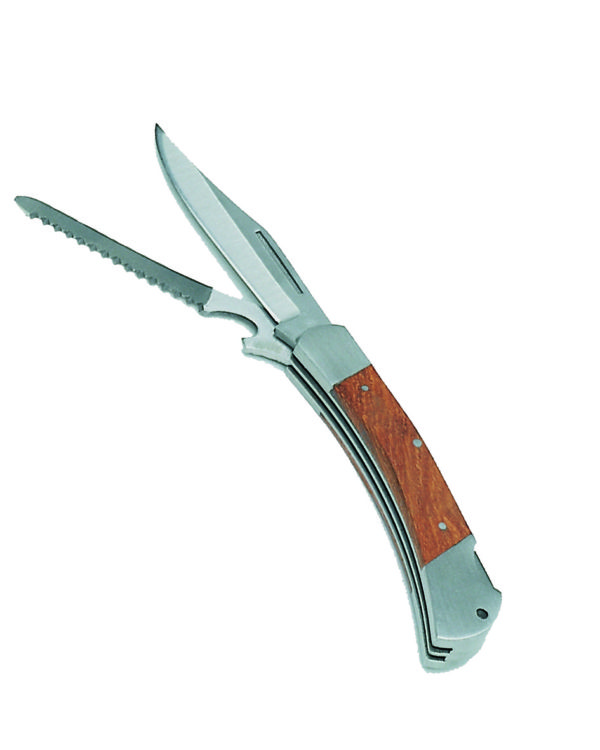 coltello con manico in legno con sega MIL-TEC